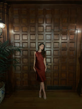 Load image into Gallery viewer, Olivia Midi Dress Red Charmeuse
