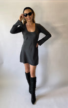 Load image into Gallery viewer, Rose Mini Dress in Charcoal

