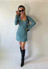 Load image into Gallery viewer, Rose Mini Dress in Blue
