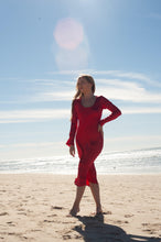 Load image into Gallery viewer, Rose Midi Dress in Red
